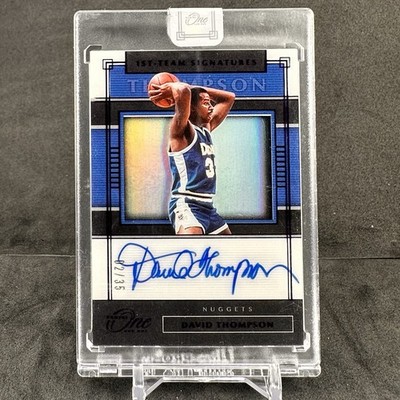2020-21 Panini One And One David Thompson First Team Signatures - Purple /35