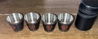 CCCP Stainless Steel Shot Glasses w/PU Leather Wrap 2oz Set Of 4 Soviet Union — photo 6