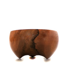 CIOTOLA - MISTIERA - LEGNO  NOCE NAZIONALE - STILE ORIENTALE - 3 PIEDI