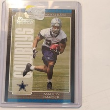 2005 Topps Bowman Rookie Marion Barber III Dallas Cowboys #124 Football Card. rookie card picture