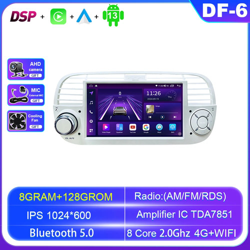 For FIAT 500 2007-2015 Android Auto Car Radio GPS Multimedia Video Player Screen - Picture 12 of 36