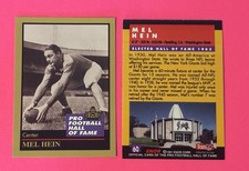 1991 Enor Pro Football Hall of Fame #60 Mel Hein