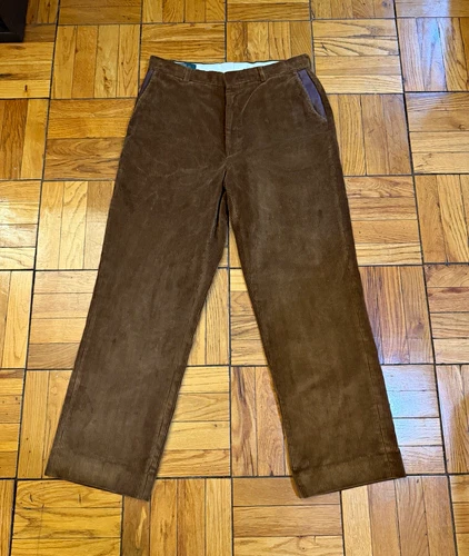 Orvis Men's Brown Corduroy Pants Straight Leg 34x34 Made in USA - product listing photo