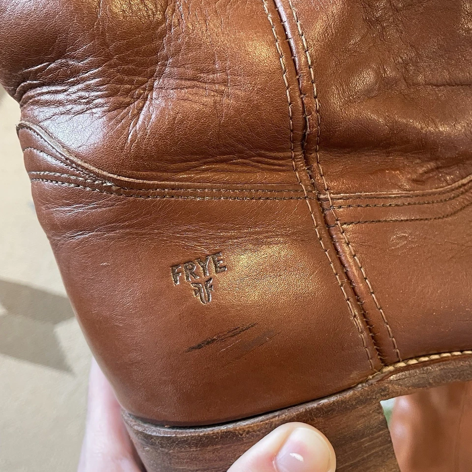 Botas Campus Frye 13 D Marrón Puntera Cuadrada Años 60 De Colección Hechas en EE. UU. Foto 3 de 4