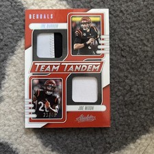 2023 Absolute Joe Burrow Joe Mixon Team Tandem Dual Patch /49 