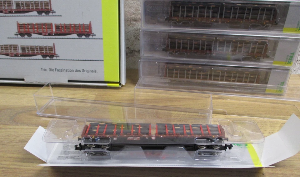 Minitrix 15278 Trix 15278 Holztransportwagen Set Güterwagen - Bild 4 von 4