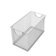 YBM HOME Mesh Storage Box, Silver Mesh Great for School Home or Office Suppli
