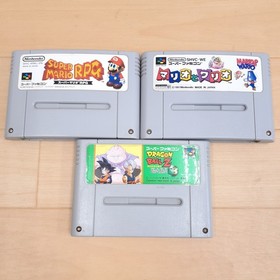 Nintendo Super Famicom Console Bundle 12 games 2 controllers & cables Japan SNES