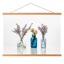 Magnetic Poster Hanger Frame, 22x34 22x28 22x14 Teak Wood Magnet Poster Frame...