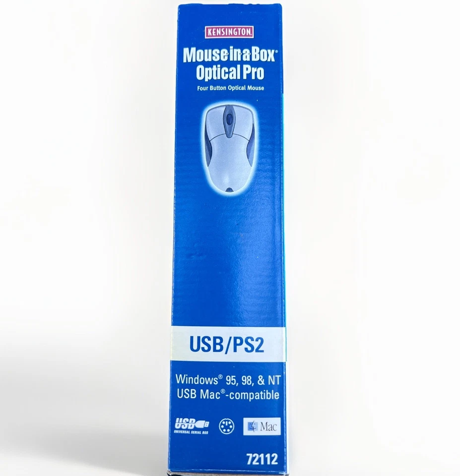 Kensington 72112 Mouse In A Box Optical Pro 4 Button USB/PS2 Mouse *NEW VINTAGE* - Image 3 of 4