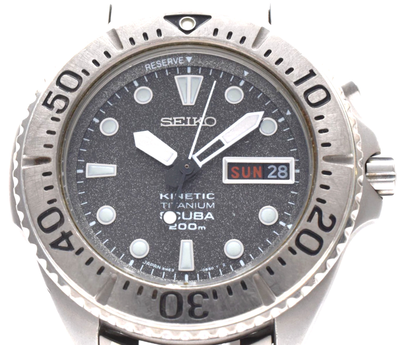 SEIKO Kinetic Scuba Diver 5M63-0B40 Titanium Mens Wat… - Gem