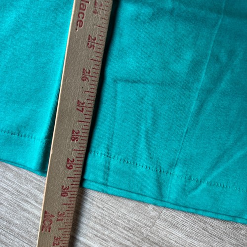 Vintage 90s Alaska Airlines Shirt NEW Single Stitch FOTL Men L Aqua Blue USA - Picture 8 of 9