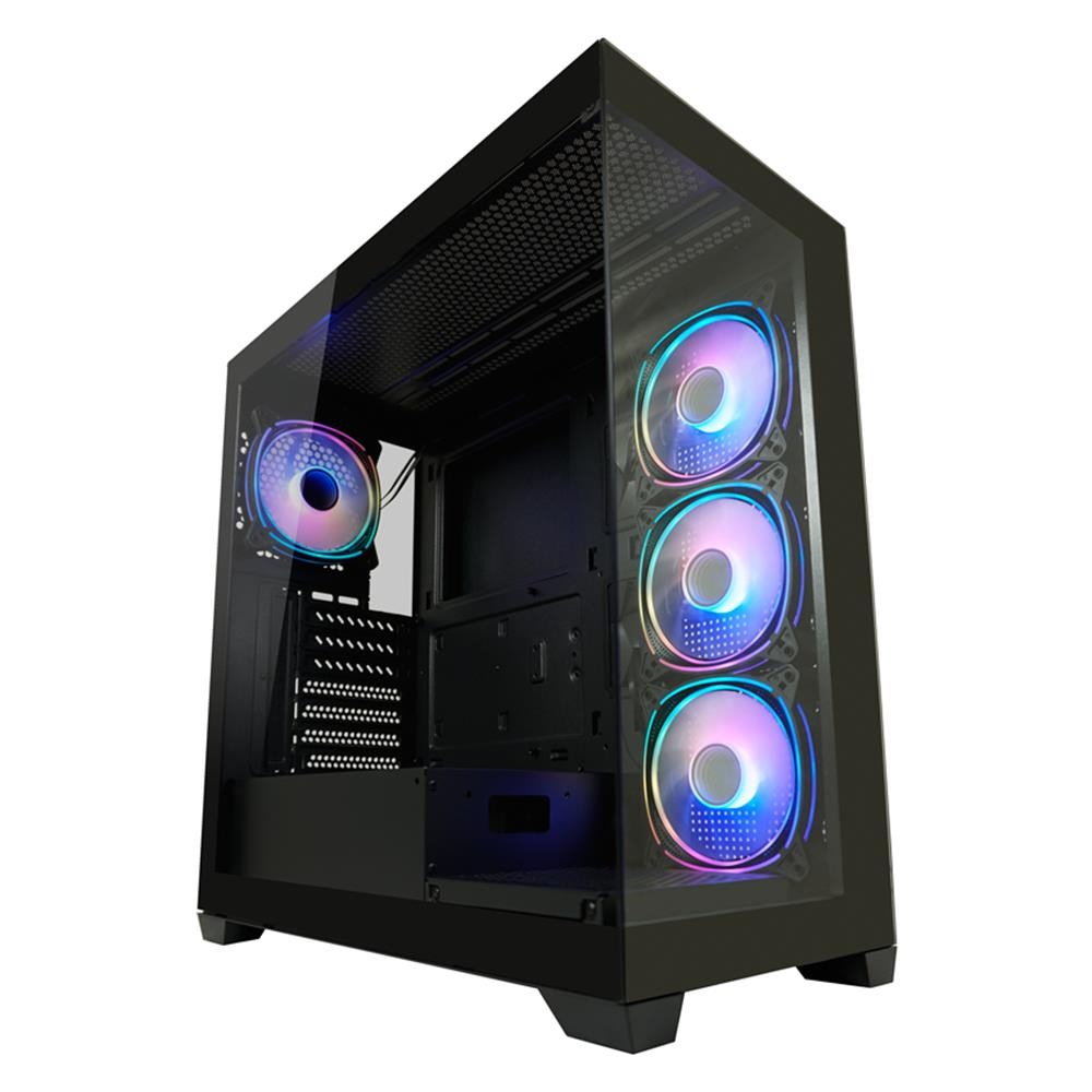LC-Power Gaming 715W Seamless Pale X ATX Gaming-Gehäuse Midi Tower schwarz
