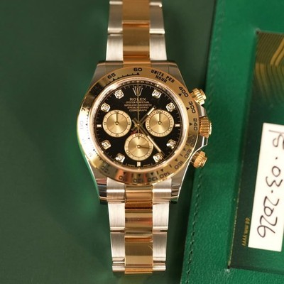 Rolex Daytona 126503-0002 40mm Yellow gold/Steel Black/diamonds Unworn