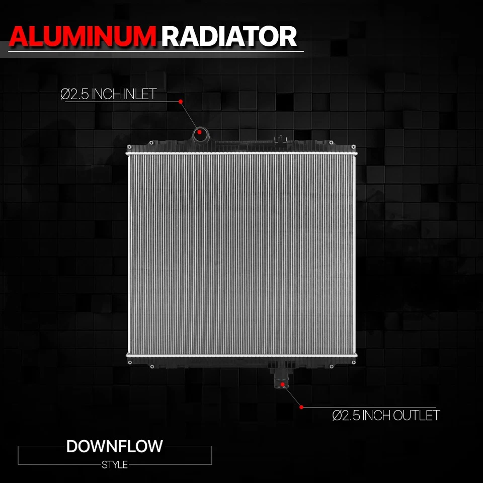 [2 filas] Radiador de aluminio estilo OE para 08-13 Peterbilt 387/367/587/Kenworth T700 Foto 2 de 4