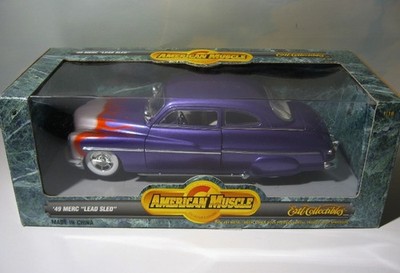 Custom 1949 Mercury Chopped Coupe Lead Sled ERTL 1:18 diecast