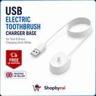 USB Electric Toothbrush Charger Base for Oral B Braun Charging Dock White