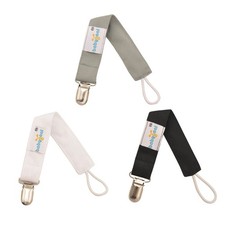 babygoal Baby White Black Pacifier Clips, 3 Pack Pacifier Holder Clips for Bo...