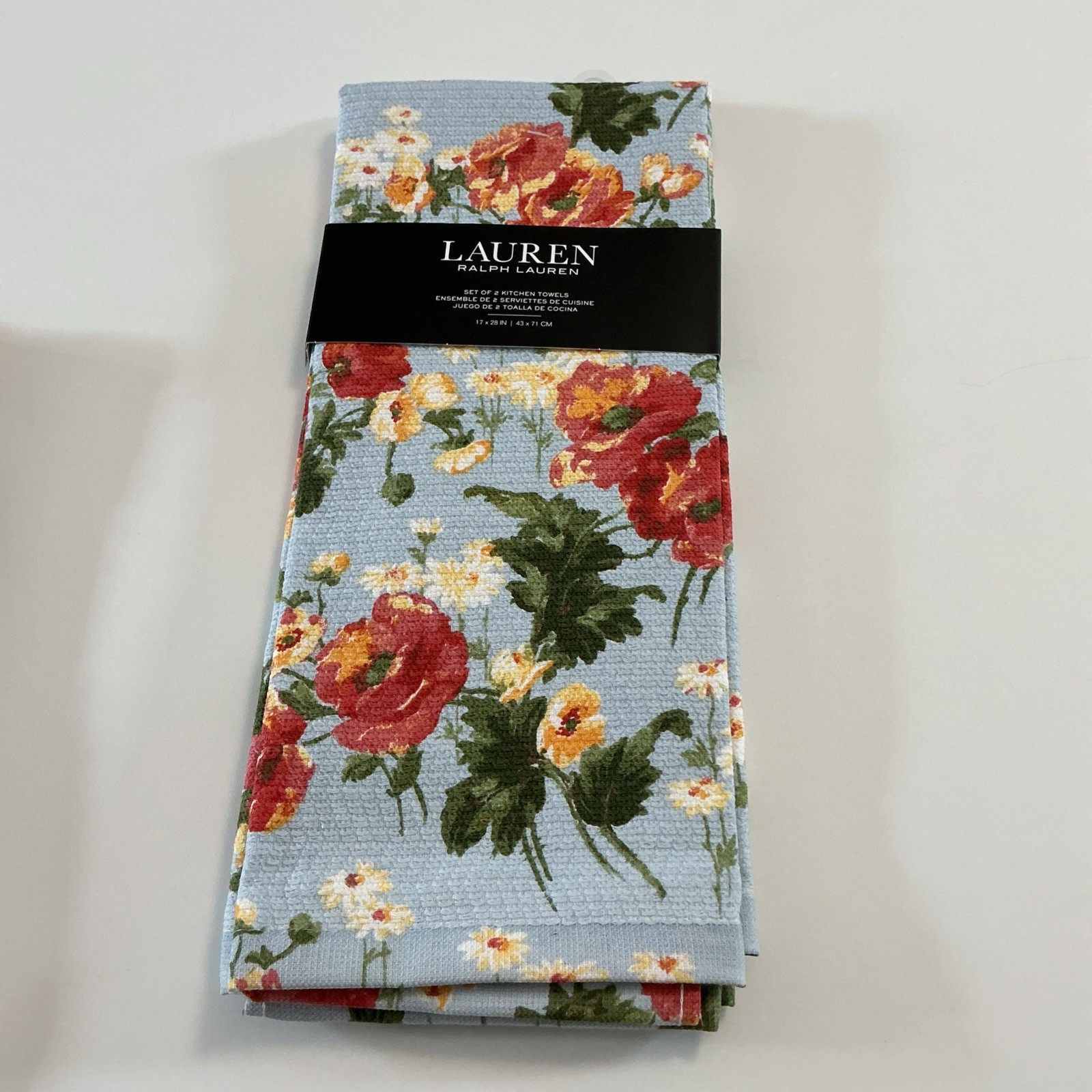 Lauren Ralph Lauren 100% Cotton Kitchen/Tea Towels, Set of 2
