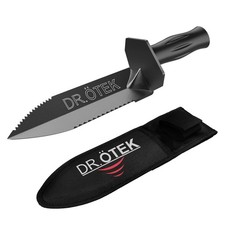 Metal Detecting Shovel for Digging, Heavy Duty Double Serrated Edge Digging T...