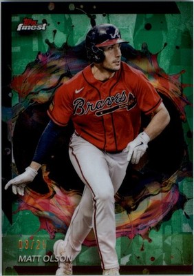 2024 Finest Green Refractors #252 Matt Olson /25 - BB