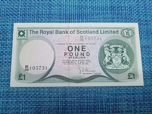 🇬🇧 Royal Bank of Scotland Pound 2. Mai 1978 AU P-336a Banknoten 090225-9