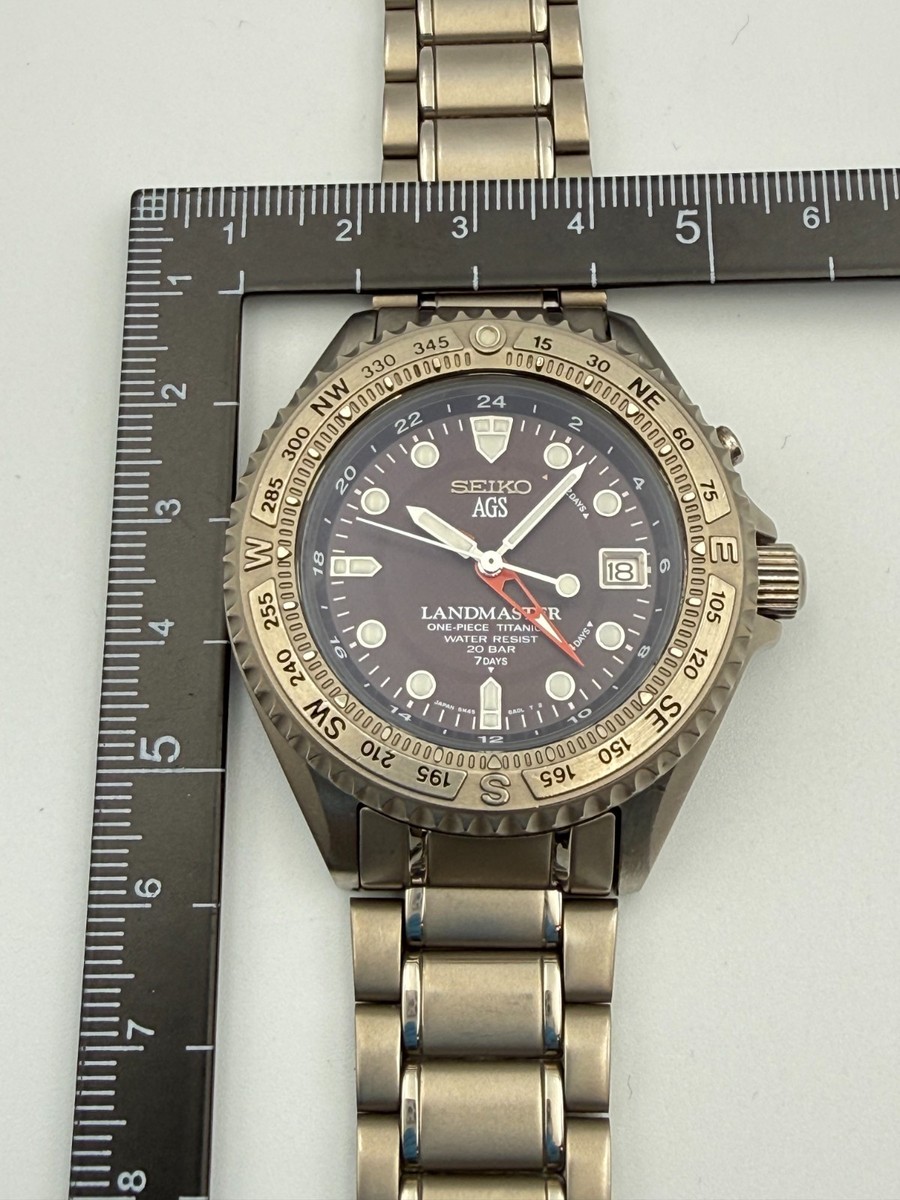 Seiko 5M45-6A00 Landmaster AGS Kinetic Titanium Quartz Watch New