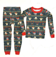 HANNA ANDERSSON STAR WARS Mandalorian Grogu Christmas Holiday Pajamas 120 Sz 6-7