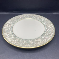 Gorham China Lorenzo De Medici Green & Gold Pattern Dessert Salad Plate DCP1
