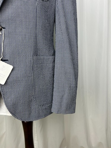 NWT BRUNELLO CUCINELLI Micro-Check Half-Lined 2-Piece Light Wool Suit 40US\50IT - Picture 8 of 17