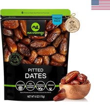 Dried Deglet Noor Dates Pitted, No Sugar Added, Unsulphured 6oz, 1 Pack Ramad...