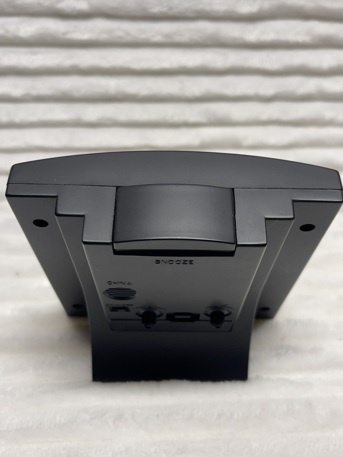 Vintage Timex Easy Reader Black Quartz Alarm Clock W/Snooze Working Desk Clock