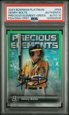2023 HENRY BOLTE /99 (GREEN PRECIOUS ELEMENTS) BOWMAN PLATINUM ATHLETICS PSA 10