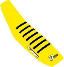 Dcor Factory Reinforced Seat Cover - Yellow/Black Ribs Motorcycle ATV/UTV