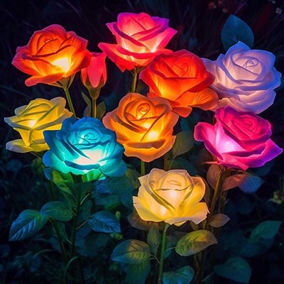 Solar Lights Outdoor Waterproof for Garden Decor, 4 Pack Solar Garden Lights ...