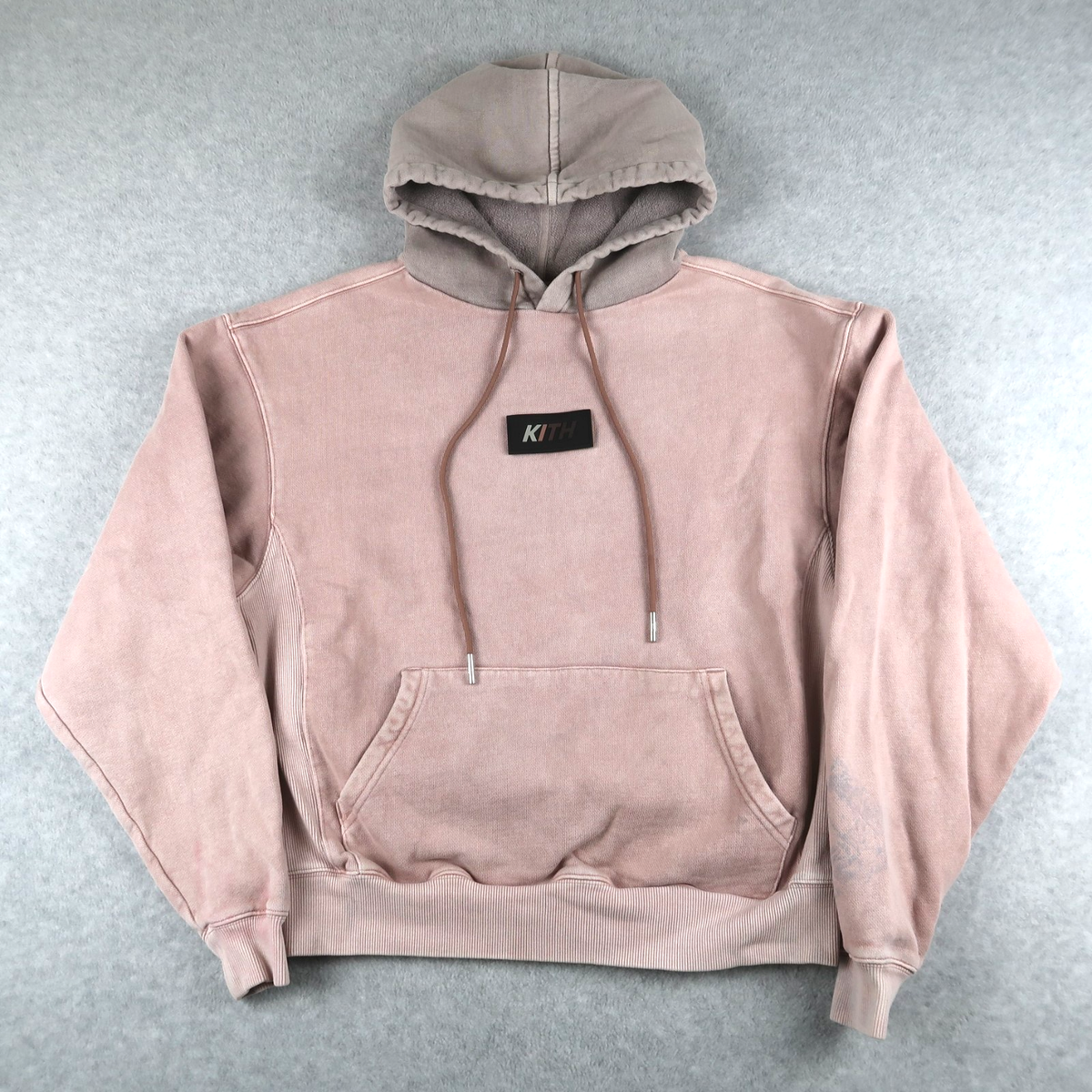 Kith Color Blocked Crystal Wash Williams Hoodie Mauve Size S Small
