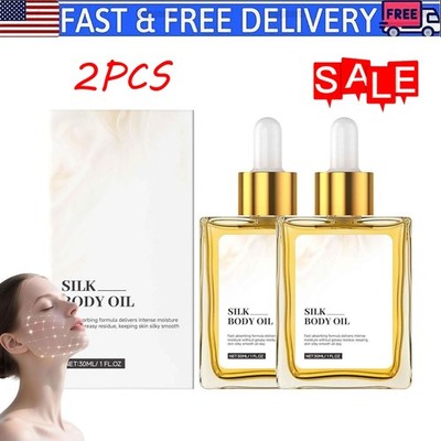 2 Pack Silk Body Oil,Silk Body Oil, Silk Perfume Oil,Bath&Shower Oil Smooth Skin