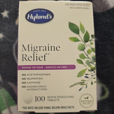 Hylands MIGRAINE RELIEF homeopathic 100 Quick-Dissolving Tablets natural
