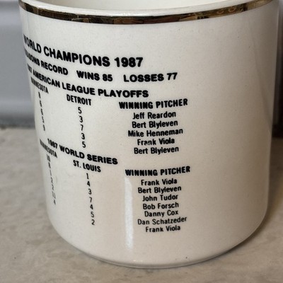 Vtg 1987 Minnesota Twins World Series Champions Ceramic Coffee Mug - MLB |  eBay