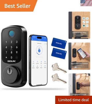 BHMA Grade 3 Smart Deadbolt Lock B200 - Touchscreen Keypad & 12- Battery