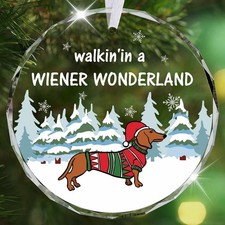 Aremdys Christmas Ornaments 2025, Dachshund Ornament Brown, White, Black, Red