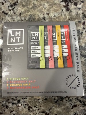 LMNT Electrolyte Drink Mix Variety Packets 12 Sticks