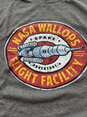 NASA Wallops Flight Facility Center Logo T-Shirt Grey, Extra Large