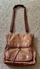 The Sak Ventura Brown Leather Backpack Crossbody Bag Convertible Boho Chic