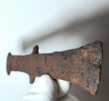 Ancient Scythian Warrior's Ritual Burial Votive 5" Iron Axe c. 600 BC to 400 BC
