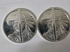 (2) Elemetal 1 oz .999  Silver Western Warrior Divisible Round You Judge Conditi