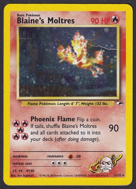 Blaine's Moltres #1 (Gym Heroes (2000))