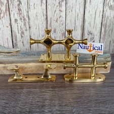 Brass Bollard or Double Hook Cleat, Nautical ...