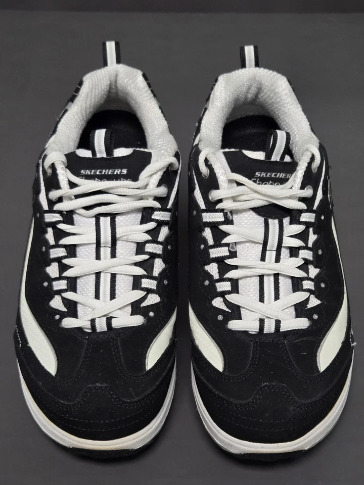 Skechers Shape Ups Mujer 8 Zapatos para Caminar Negro Blanco 2010 Tenis Comodidad 11809 Foto 4 de 4