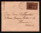 UNITED STATES 1893 NEW YORK COVER to FLORENCE ITALY 5c Rate COLUMBIAN STAMP